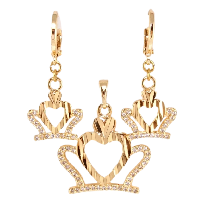 Набор Xuping M&L Цвет 18K Серьги Кулон Корона фото №6