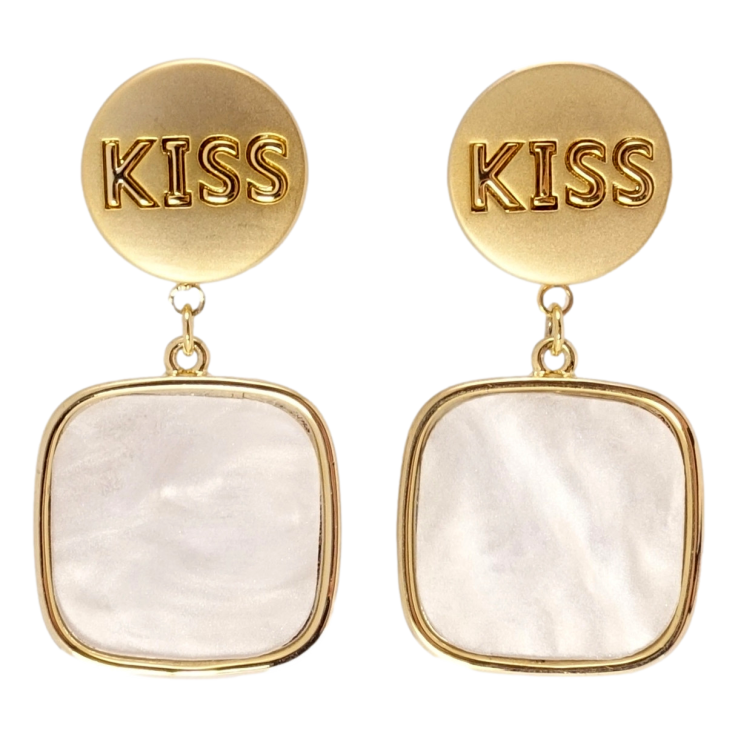 Серьги Xuping JEAN GOUJON Позолота 14K пусеты Kiss на одну сторону фото №3