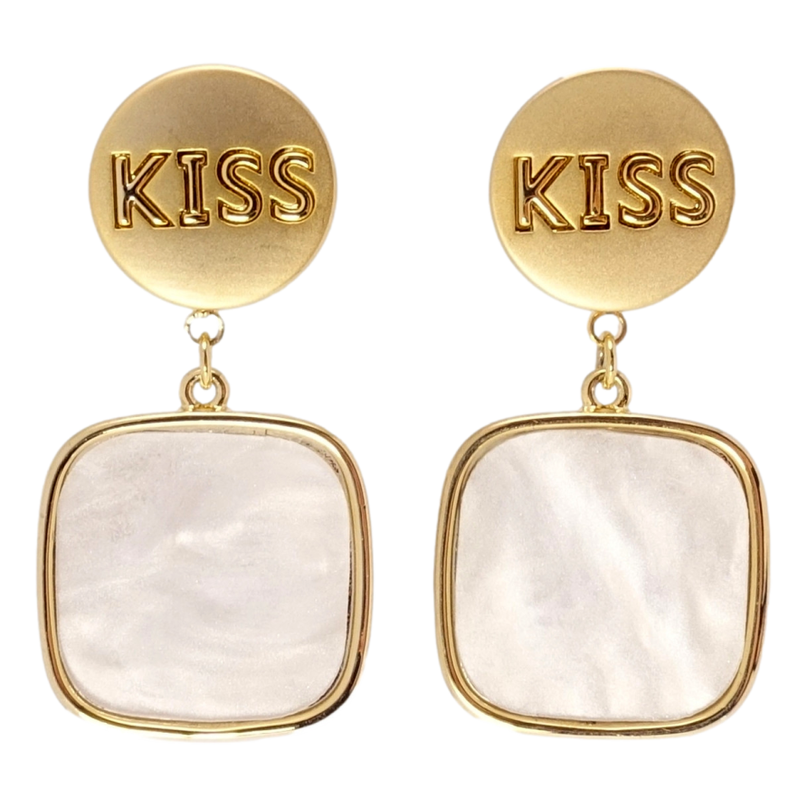 Серьги Xuping JEAN GOUJON Позолота 14K пусеты Kiss на одну сторону фото №1