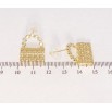 Серьги Xuping JEAN GOUJON Позолота 14K пусеты Сумочки с цирконием фото №2
