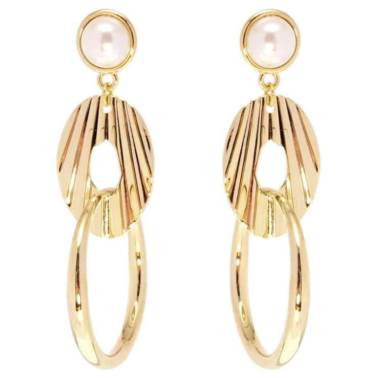 Серьги Xuping JEAN GOUJON Позолота 14K пусеты Декоративные колечки фото №13