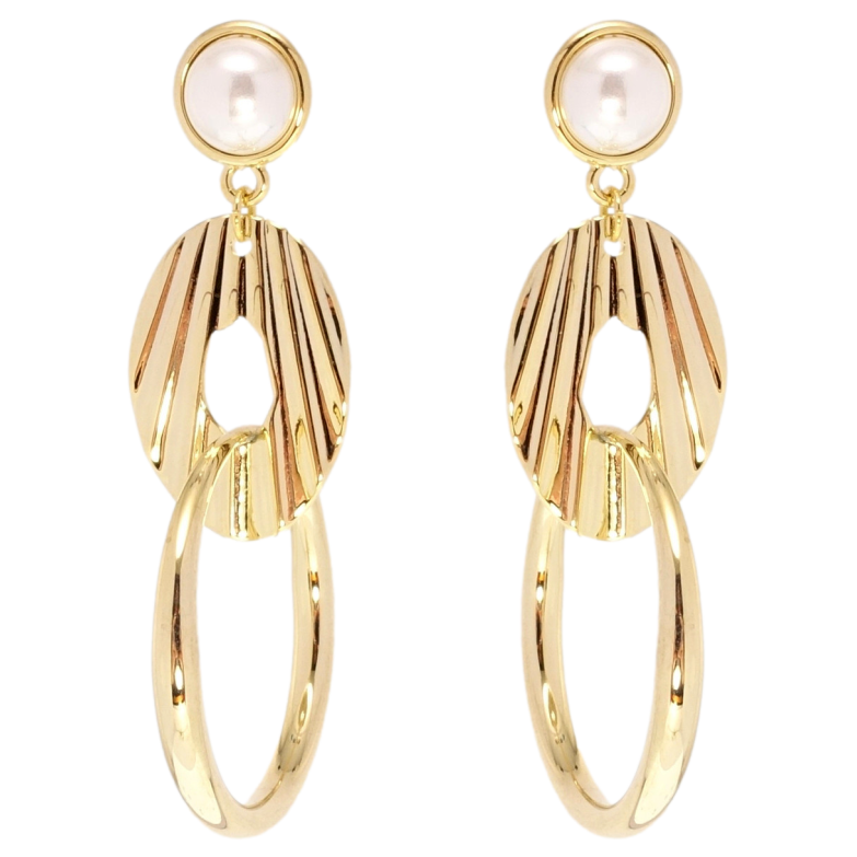 Сережки Xuping JEAN GOUJON Позолота 14K пусети Декоративні колечки фото №12