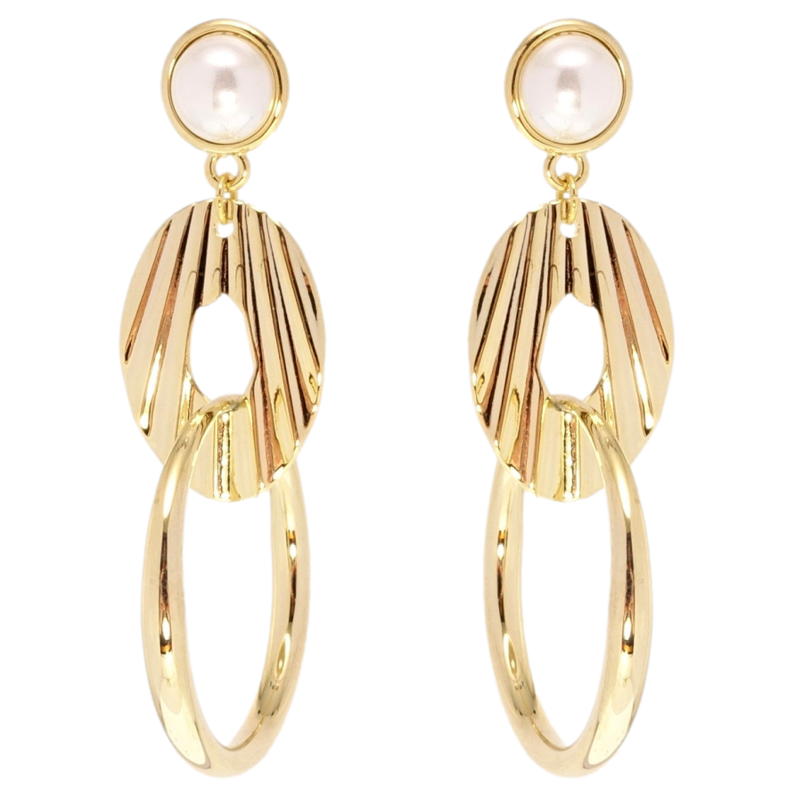 Серьги Xuping JEAN GOUJON Позолота 14K пусеты Декоративные колечки фото №1