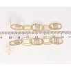 Серьги Xuping JEAN GOUJON Позолота 14K пусеты Овальные звенья с цирконием фото №2