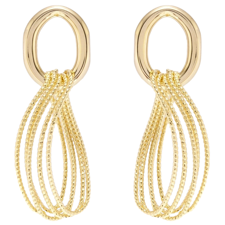 Серьги Xuping JEAN GOUJON Позолота 14K пусеты Каприз фото №1