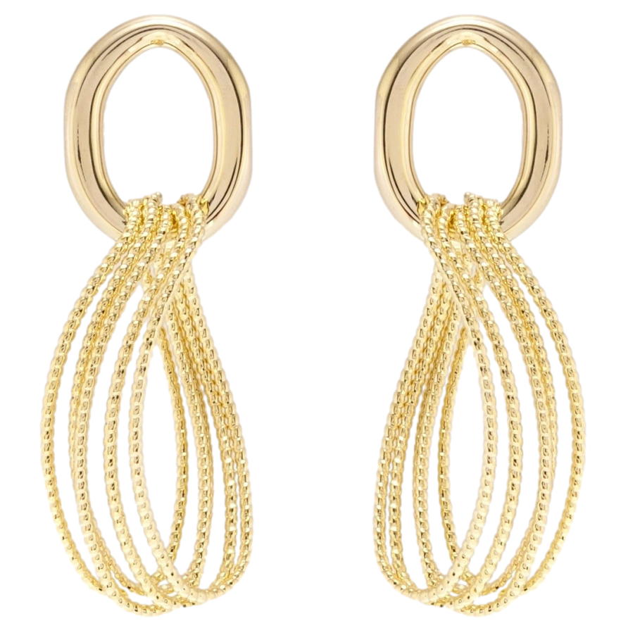 Серьги Xuping JEAN GOUJON Позолота 14K пусеты Каприз фото №1