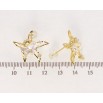 Сережки Xuping JEAN GOUJON Позолота 14K пусети Морські зірки фото №2