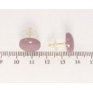 Серьги Xuping JEAN GOUJON Позолота 14K пусеты Сливовые пластиковые круги фото №2