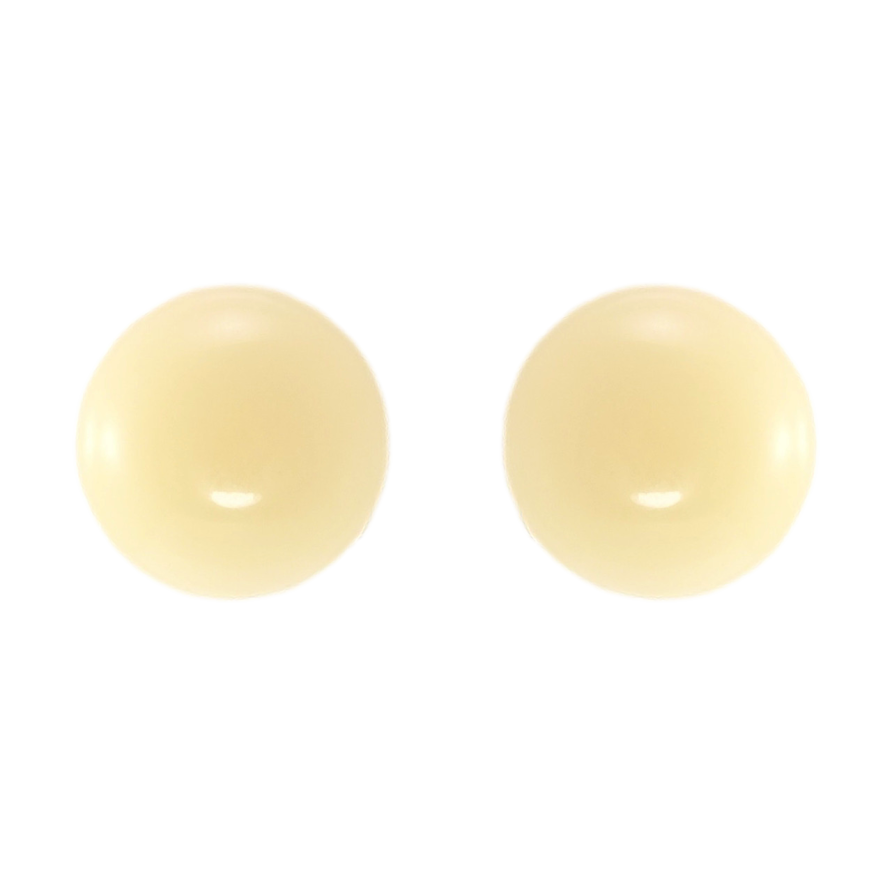 Сережки Xuping JEAN GOUJON Позолота 14K пусети Молочні пластикові круги ø 14мм фото №1