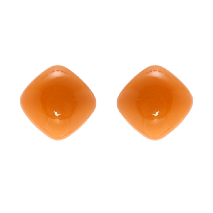 Серьги Xuping JEAN GOUJON Позолота 14K пусеты Подушечки из оранжевого пластика фото №25