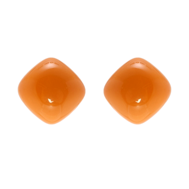 Сережки Xuping JEAN GOUJON Позолота 14K пусети Подушечки з помаранчевого пластику фото №6