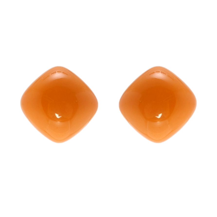 Сережки Xuping JEAN GOUJON Позолота 14K пусети Подушечки з помаранчевого пластику фото №1