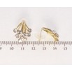 Серьги Xuping JEAN GOUJON Позолота 14K пусеты Букеты циркония фото №2