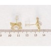 Серьги Xuping JEAN GOUJON Позолота 14K пусеты Цветочки с жемчугом и цирконием фото №2