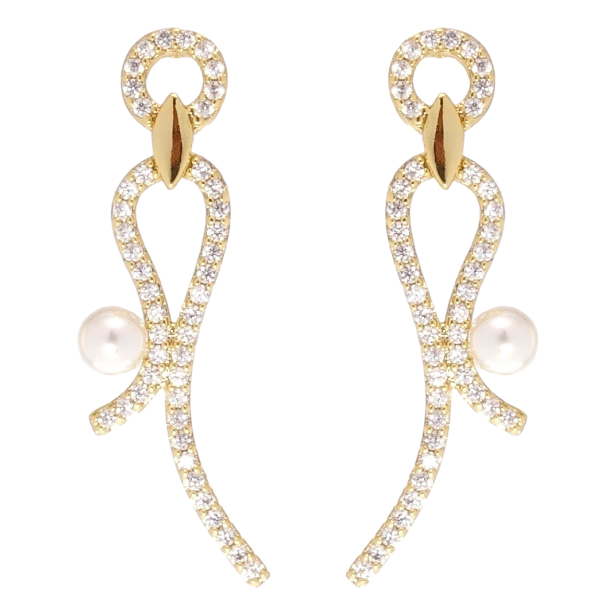 Серьги Xuping JEAN GOUJON Позолота 14K пусеты Утонченность фото №1