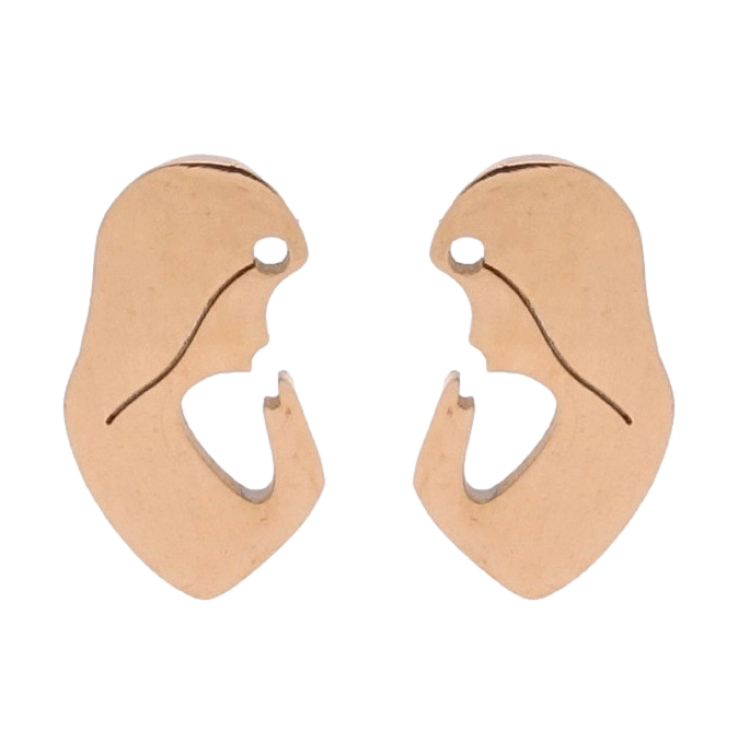 Серьги Xuping TTM Stainless Steel цвет РО пусеты Молитва фото №7