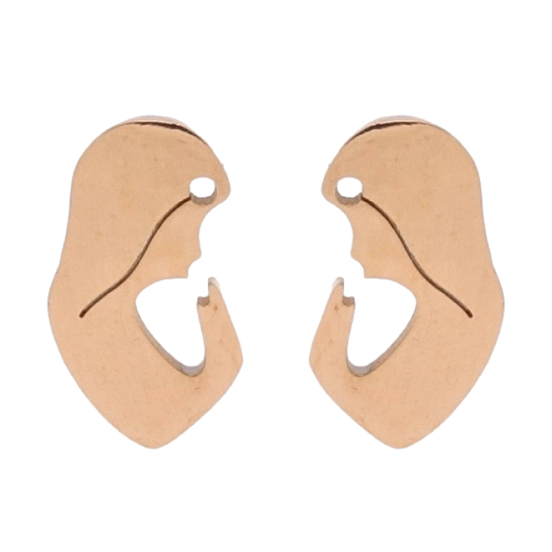 Серьги Xuping TTM Stainless Steel цвет РО пусеты Молитва фото №3