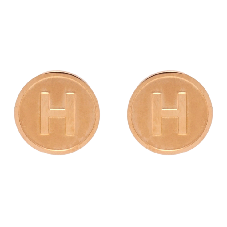 Серьги Xuping TTM Stainless Steel цвет РО пусеты Буква H ø 12мм фото №19