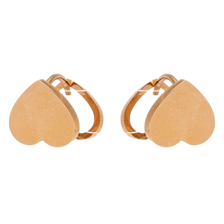 Серьги Xuping TTM Stainless Steel цвет РО колечки Перевернутые сердечки фото №23