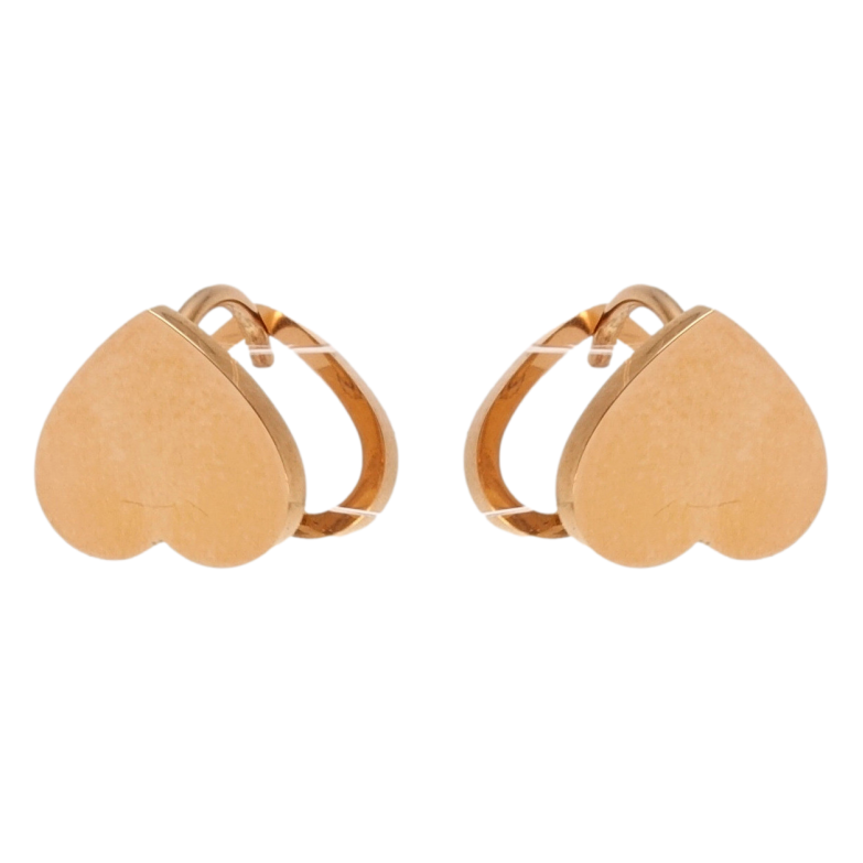 Сережки Xuping TTM Stainless Steel колір РО колечка Перевернуті серця фото №2