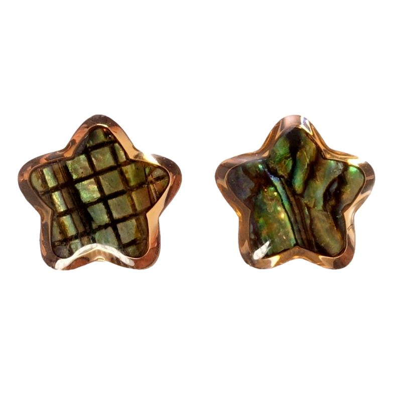 Серьги Xuping TTM Stainless Steel цвет РО пусеты Ассиметричные цветочки с цветной эмалью фото №1