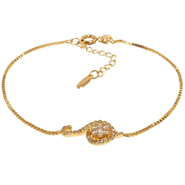 Браслет Xuping M&L Колір 18К Венеціанське плетіння з декоративною вставкою довжина з доп.ланцюжком 19-23см фото №12