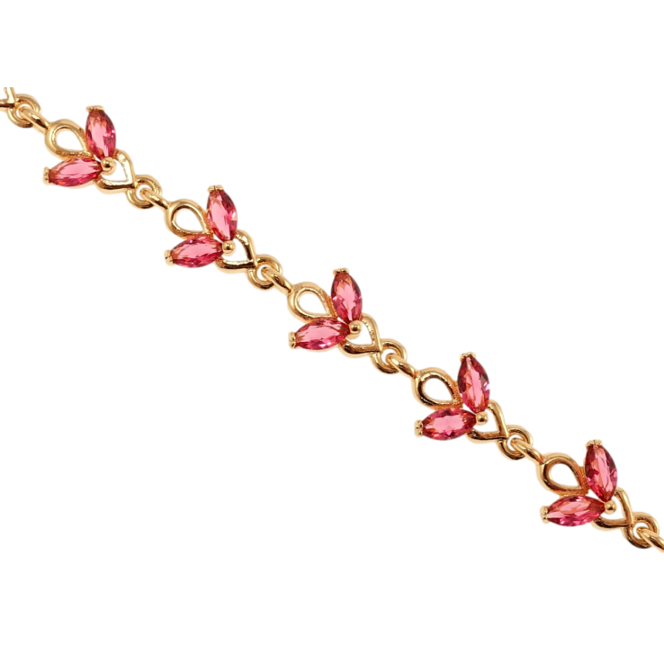 Браслет Xuping M&L Колір 18К Візерунок з рожевими кристалами довжина 20.5см х 8мм фото №23