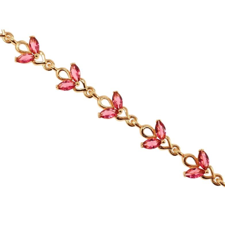 Браслет Xuping M&L Колір 18К Візерунок з рожевими кристалами довжина 20.5см х 8мм фото №23