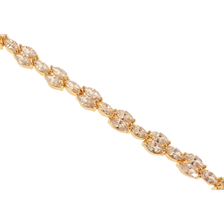 Браслет Xuping M&L Цвет 18К Кристальное очарование длинна с доп.замком 16.5,19.5см х 3-6мм фото №1