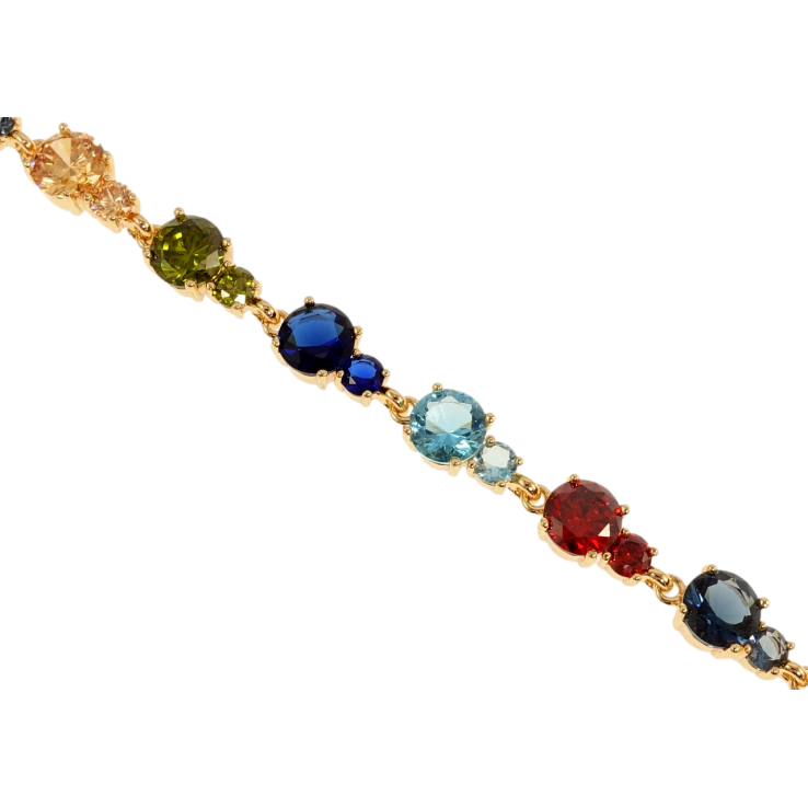 Браслет Xuping M&L Колір 18К Доріжка різнобарвного цирконію довжина з доп.замком 16.5,20см х 4-7мм фото №10