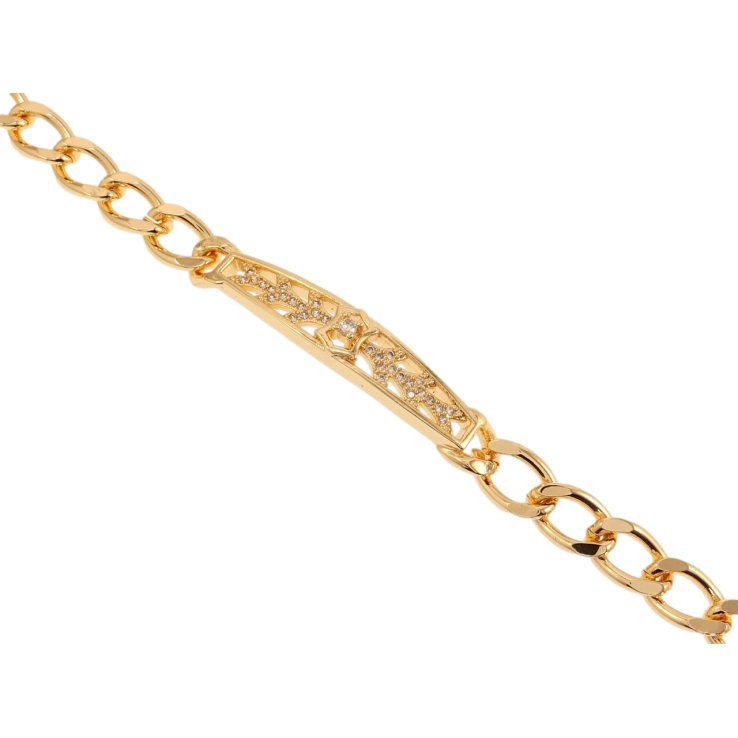 Браслет Xuping M&L Колір 18K Плетіння Панцирне та декоративна вставка з цирконієм довжина 19см х 7мм фото №17