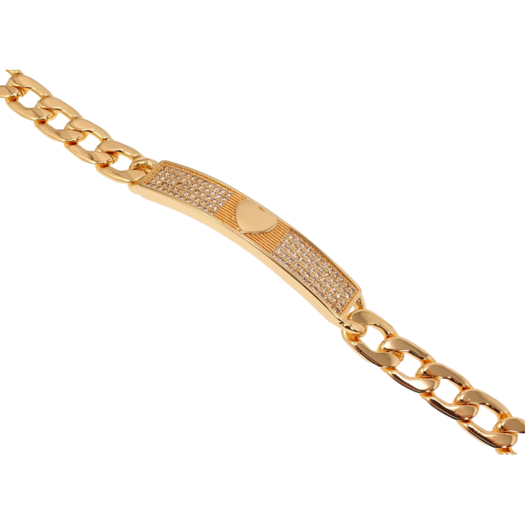 Браслет Xuping M&L Колір 18K Плетіння Панцирне та романтична вставкою з цирконієм довжина 19,5см х фото №13