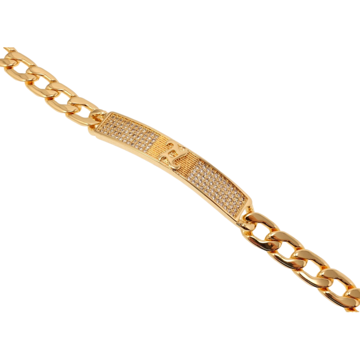 Браслет Xuping M&L Колір 18K Плетіння Панцирне та декоративна вставка з цирконієм довжина 19,5см х 7мм фото №19