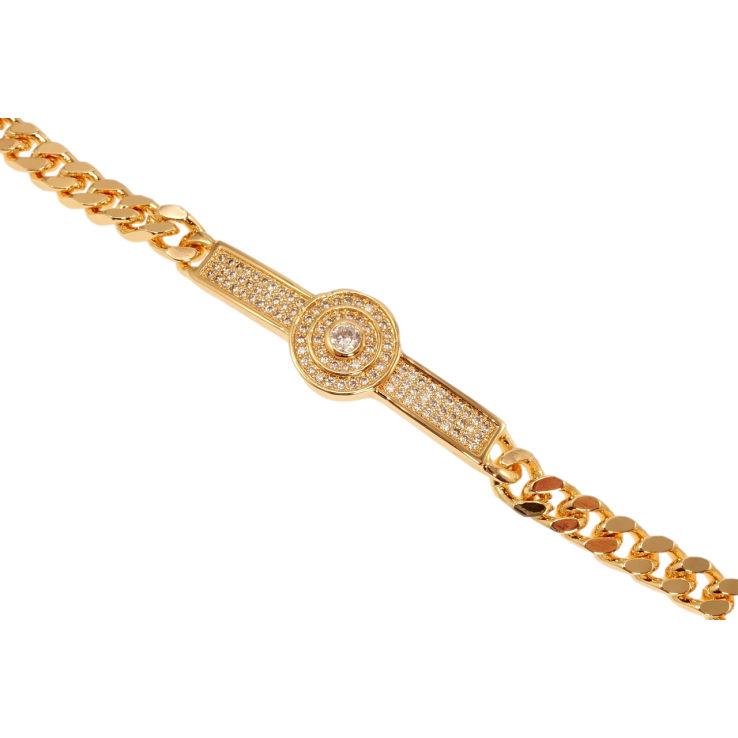 Браслет Xuping M&L Колір 18K Плетіння Панцирне та декоративна вставка з цирконієм довжина 19,5см х 6мм фото №21