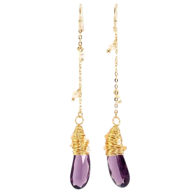 Серьги Xuping Позолота 18K подвески французский замок Декоративные кристальные подвески на цепочке фото №1