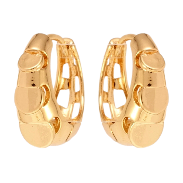 Серьги Xuping Позолота 18K колечки Фантазийный орнамент фото №16