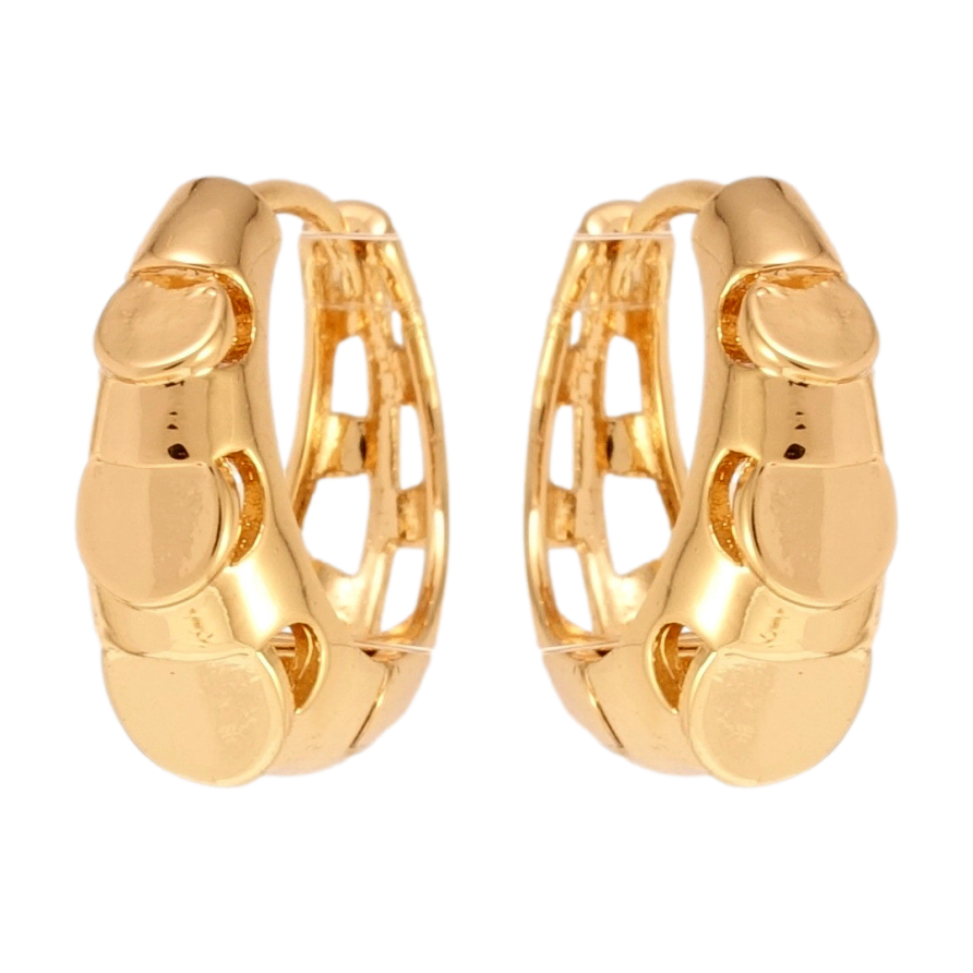 Серьги Xuping Позолота 18K колечки Фантазийный орнамент фото №1