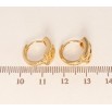 Серьги Xuping Позолота 18K колечки Диагональные меандровые линии фото №2