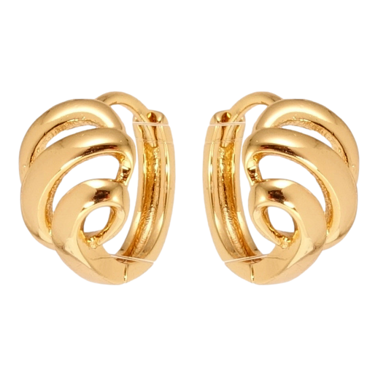 Серьги Xuping Позолота 18K колечки Вихрь эмоций фото №8