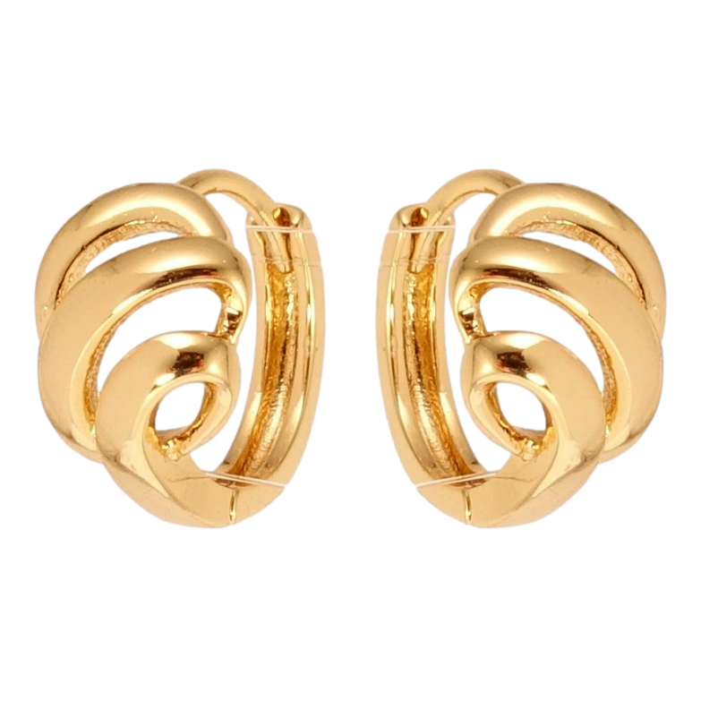 Серьги Xuping Позолота 18K колечки Вихрь эмоций фото №1