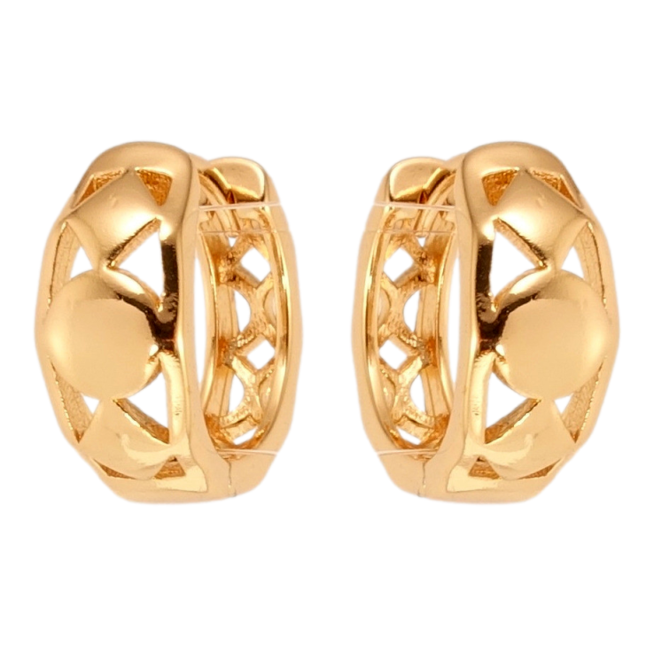 Серьги Xuping Позолота 18K колечки Геометрия фото №25