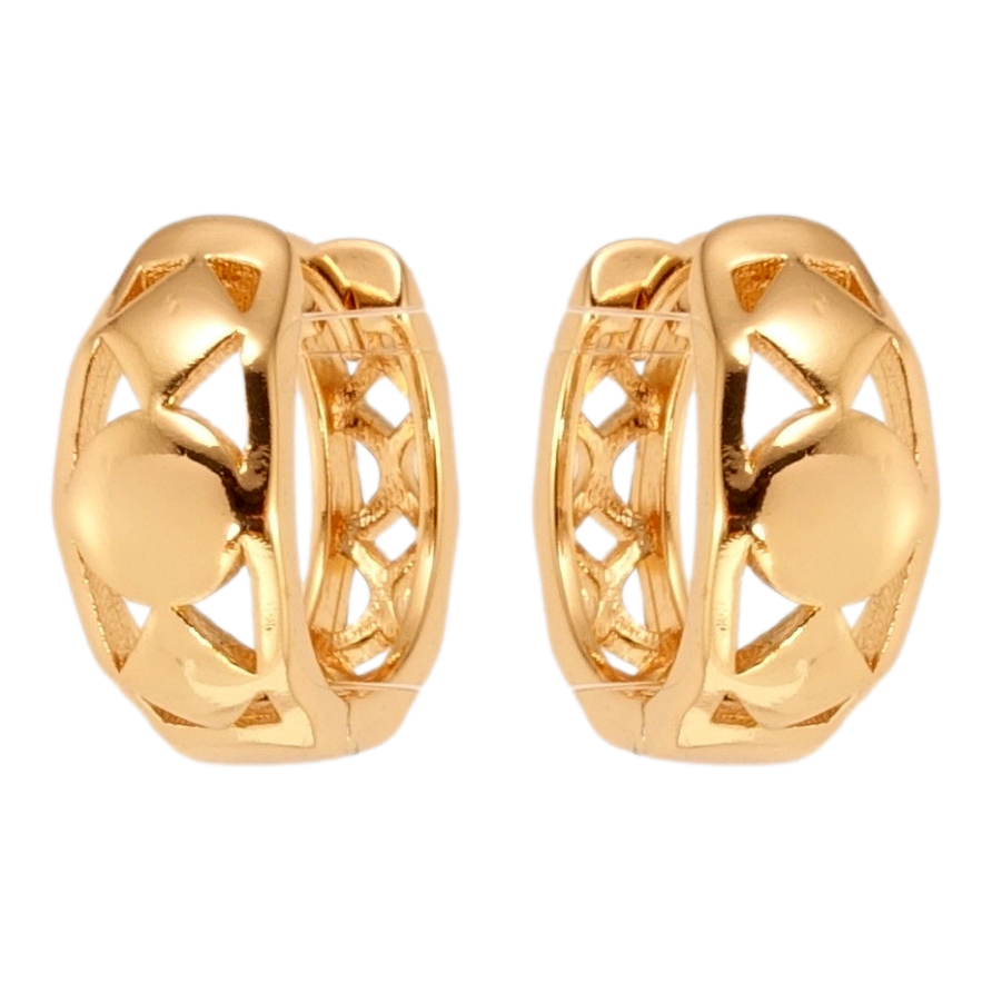 Серьги Xuping Позолота 18K колечки Геометрия фото №1