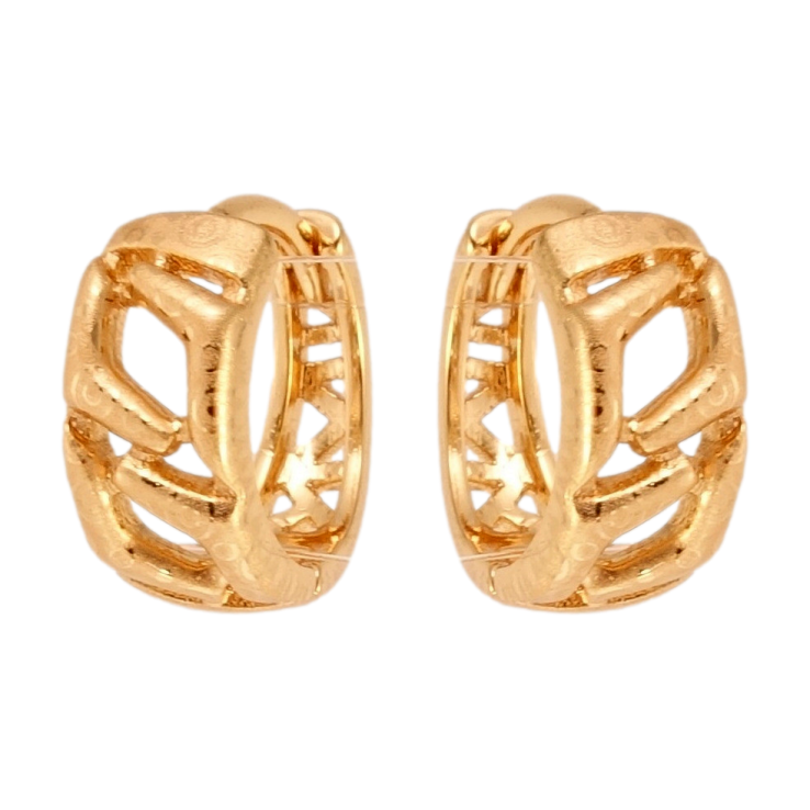 Серьги Xuping Позолота 18K колечки Затейливые формы с узором напылением фото №20