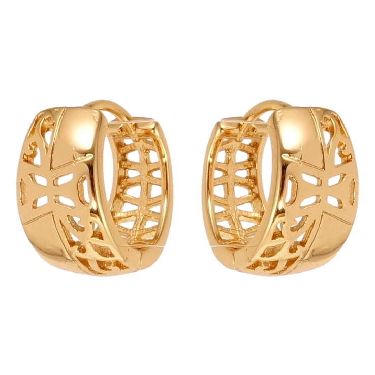 Серьги Xuping Позолота 18K колечки Декоративный резной орнамент фото №21