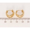 Серьги Xuping Позолота 18K колечки Декоративный резной орнамент фото №2