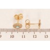 Сережки Xuping Позолота 18K пусети Блакитне Око Фатіми інкрустація цирконієм ø 8мм фото №2