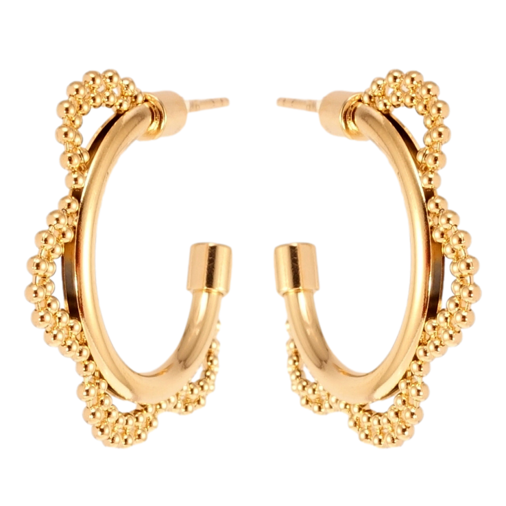 Сережки Xuping Позолота 18K пусети Декоративні дуги фото №19