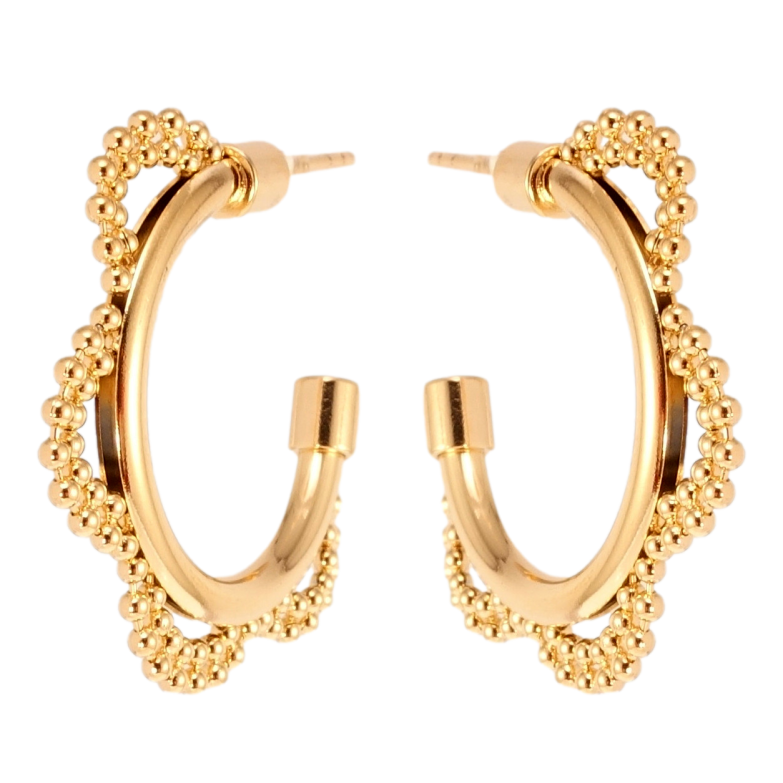 Сережки Xuping Позолота 18K пусети Декоративні дуги фото №1