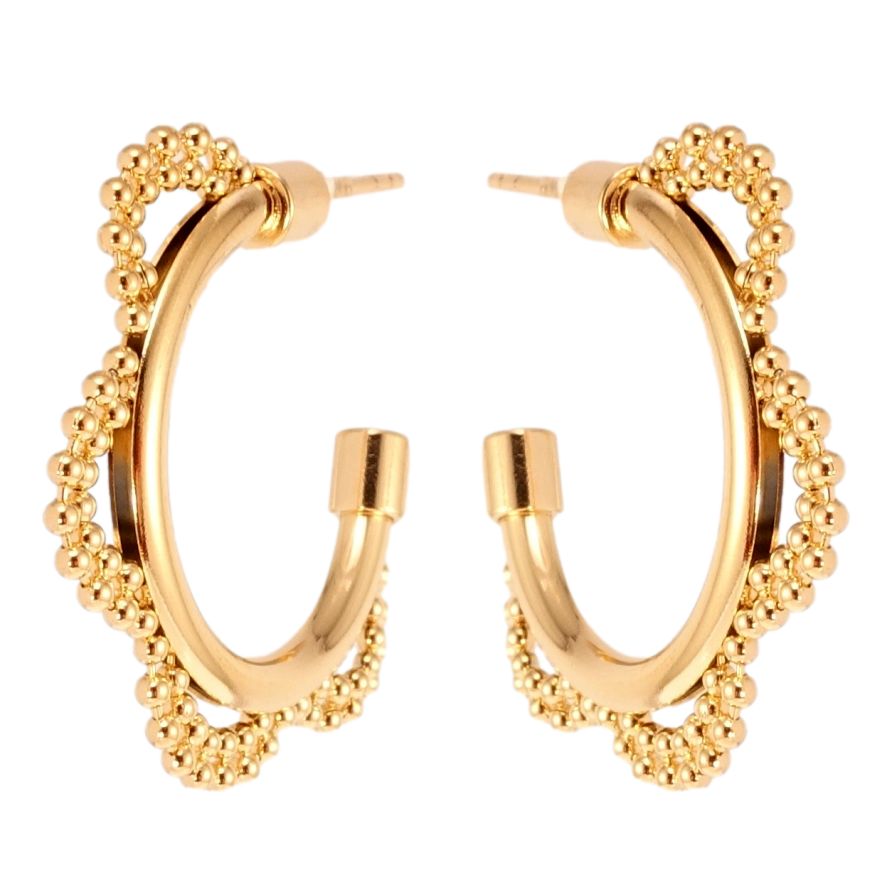 Сережки Xuping Позолота 18K пусети Декоративні дуги фото №1