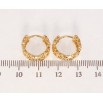 Серьги Xuping Позолота 18K колечки Резной орнамент бесконечность фото №2